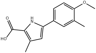 5-(4-甲氧基-3-甲基苯基)-3-甲基-1H-吡咯-2-羧酸结构式