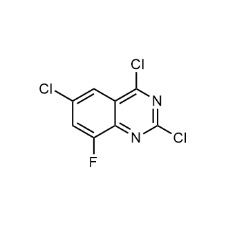 2,4,6-三氯-8-氟喹唑啉结构式