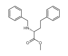 (R)-methyl 2-(benzylamino)-4-phenylbutanoate结构式