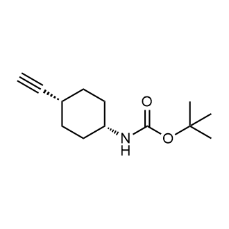 顺式-(4-乙炔基环己基)氨基甲酸叔丁酯结构式