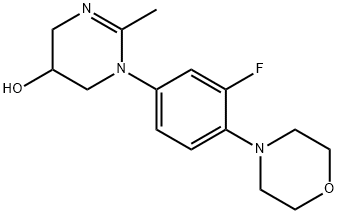 5-Pyrimidinol, 1-[3-fluoro-4-(4-morpholinyl)phenyl]-1,4,5,6-tetrahydro-2-methyl- Structure