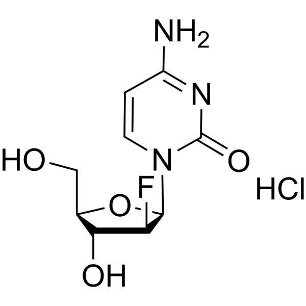 2’-Deoxy-2’-fluoro-b-D-arabinocytidine hydrochloride Structure