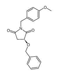 (S)-4-benzyloxy-1-(4-methoxybenzyl)-2,5-pyrrolidinedione结构式