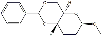 Methyl 4-O,6-O-(phenylmethylene)-2,3-dideoxy-β-D-erythro-hexopyranoside Structure