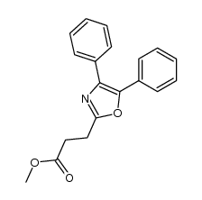 methyl 3-(4,5-diphenyloxazol-2-yl)propanoate结构式