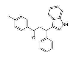 3-(1H-indol-3-yl)-1-(4-methylphenyl)-3-phenylpropan-1-one结构式