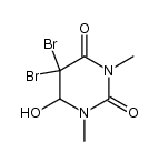 5,5-dibromo-6-hydroxy-1,3-dimethyl-5,6-dihydrouracil Structure