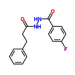 4-Fluoro-N'-(3-phenylpropanoyl)benzohydrazide Structure