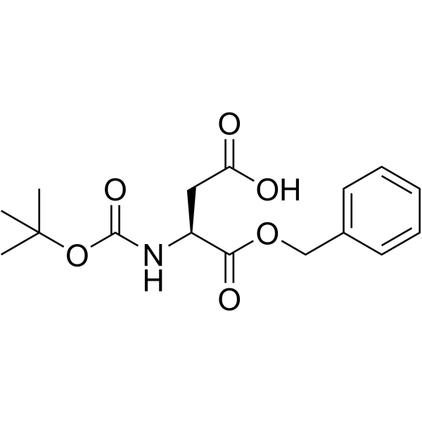 Boc-L-天冬氨酸1-苄酯结构式