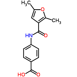 4-[(2,5-DIMETHYL-FURAN-3-CARBONYL)-AMINO]-BENZOIC ACID结构式