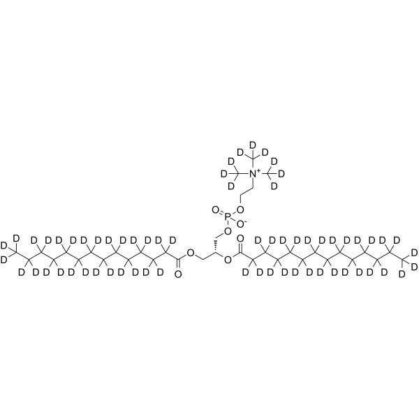 1,2-Dimyristoyl-sn-glycero-3-phosphocholine-d63 Structure