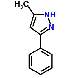 3-甲基-5-苯基-1H-吡唑结构式