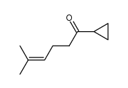 1-cyclopropyl-5-methyl-4-hexen-1-one结构式
