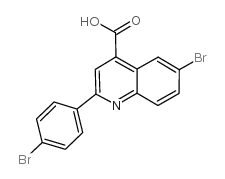 6-溴-2-(4-溴苯基)喹啉-4-羧酸结构式