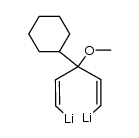 (1Z,4Z)-(3R)-3-Cyclohexyl-1,5-dilithio-3-methoxy-1,4-pentadien结构式