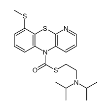 8-(Methylthio)-10H-pyrido[3,2-b][1,4]benzothiazine-10-carbothioic acid S-[2-[bis(1-methylethyl)amino]ethyl] ester Structure