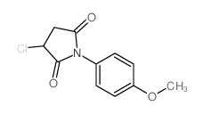 2,5-Pyrrolidinedione, 3-chloro-1- (4-methoxyphenyl)-结构式