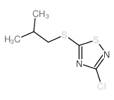 3-氯-5-[(2-甲基丙基)硫代]-1,2,4-噻二唑结构式
