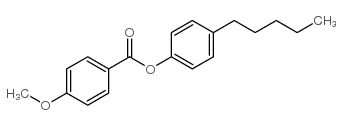 4-甲氧基苯甲酸-4-戊基苯酯结构式