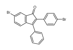 6-bromo-2-(4-bromo-phenyl)-3-phenyl-inden-1-one结构式
