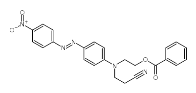 2-[-N-(2-cyanoethyl)-4-[(p-nitrophenyl)azo]anilino]ethyl benzoate Structure