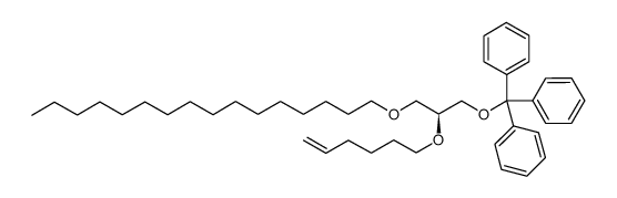 1-hexadecyloxy-2-(5'-hexenyloxy)-sn-3-trityloxypropane结构式