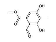 methyl 2-formyl-3,5-dihydroxy-4-methylbenzoate结构式