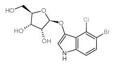 5-溴-4-氯-3-吲哚基-beta-d-呋喃型核糖苷结构式
