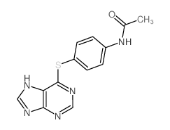 Acetamide,N-[4-(9H-purin-6-ylthio)phenyl]- Structure