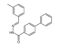 N-[(3-methylphenyl)methylideneamino]-4-phenylbenzamide Structure
