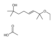 acetic acid,7-ethoxy-2,7-dimethyloct-5-en-2-ol结构式