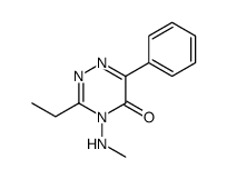 3-ethyl-4-(methylamino)-6-phenyl-1,2,4-triazin-5-one结构式