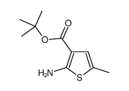 2-氨基-5-甲基噻吩-3-羧酸叔丁酯结构式