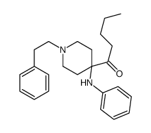 1-[4-anilino-1-(2-phenylethyl)piperidin-4-yl]pentan-1-one结构式