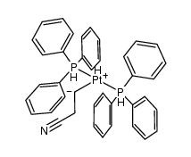 (2-cyanoethan-1-id-1-yl)bis(triphenyl-l5-phosphanyl)platinum(V) hydride结构式