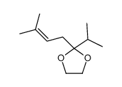 2-(3-methylbut-2-enyl)-2-propan-2-yl-1,3-dioxolane结构式
