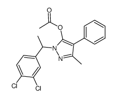 5-acetoxy-1-[1-(3,4-dichloro-phenyl)-ethyl]-3-methyl-4-phenyl-1H-pyrazole Structure