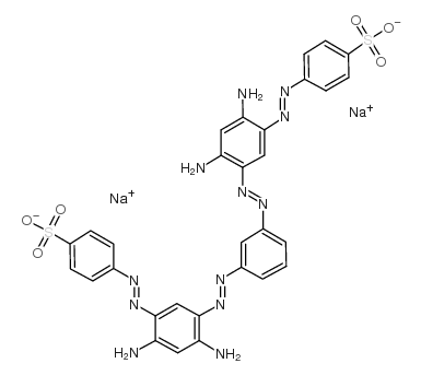 disodium 4,4'-[1,3-phenylenebis[azo(4,6-diamino-3,1-phenylene)azo]]bis(benzenesulphonate) Structure
