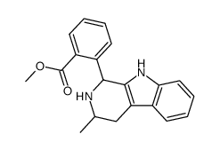 2-(3-methyl-2,3,4,9-tetrahydro-1H-β-carbolin-1-yl)-benzoic acid methyl ester Structure