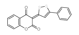 3-(5-phenyldithiol-3-ylidene)chromene-2,4-dione结构式