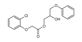 (2-hydroxy-3-phenoxypropyl) 2-(2-chlorophenoxy)acetate结构式