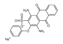 sodium 1,4-diamino-9,10-dihydro-9,10-dioxo-3-phenoxyanthracene-2-sulphonate Structure