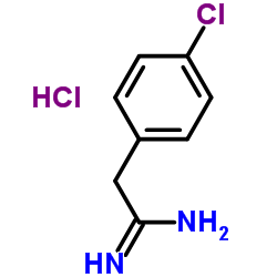 2-(4-CHLOROPHENYL)ETHANIMIDAMIDE HYDROCHLORIDE结构式