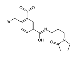 4-(bromomethyl)-3-nitro-N-[3-(2-oxopyrrolidin-1-yl)propyl]benzamide Structure