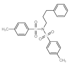 4-methyl-N-(4-methylphenyl)sulfonyl-N-(3-phenylpropyl)benzenesulfonamide结构式