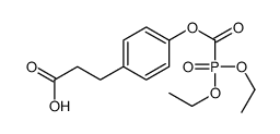 3-(4-diethoxyphosphorylcarbonyloxyphenyl)propanoic acid Structure
