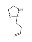 2-but-3-enyl-2-methyl-1,3-thiazolidine结构式