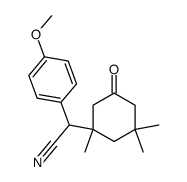 p-methoxyphenyl-3' cyano-3' tetramethyl-3,3,5,5 cyclohexanone Structure