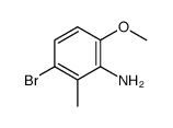 Benzenamine, 3-bromo-6-methoxy-2-methyl- (9CI) Structure