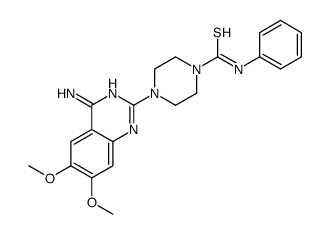1-Piperazinecarbothioamide, 4-(4-amino-6,7-dimethoxy-2-quinazolinyl)-N-phenyl-结构式